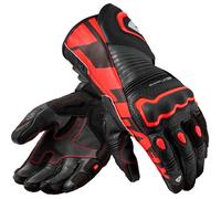 Revit Argon 3 Guanti da motocicletta perforati, nero/rosso neon, Taglia L