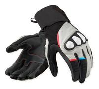 Rev'it Guanti In Pelle E Tessuto Revit Combustion Nero Grigio Chiaro L