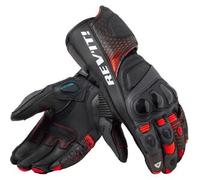 Rev'it Guanti in Pelle Revit Control Nero Neon Rosso 3XL