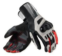 Rev'it Guanti In Pelle Revit Metis 2 Grigio Chiaro Neon Rosso XXL