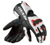 Rev'it Guanti In Pelle Revit Quantum 3 Bianco Neon Rosso L