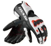 Rev'it Guanti In Pelle Revit Quantum 3 Bianco Neon Rosso M