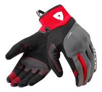 Revit Endo Guanti da moto, nero-grigio-rosso, taglia S per maschi