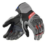 Revit Sand 5 Guanti da moto, nero-grigio-rosso, taglia L per maschi