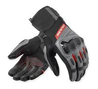 Revit Sand 5 H2O Guanti da moto impermeabili, nero-grigio-rosso, taglia M per maschi