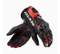 Guanti moto pelle racing Revit Apex Rosso Fluo Nero XL
