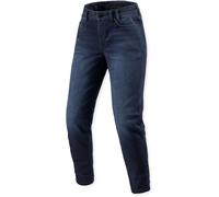 Jeans Moto Donna REV'IT! Harper TF Blu Scuro Slavati W29 L30 Blu