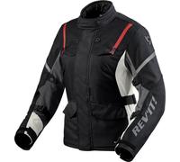 Revit Horizon 3 H2O Giacca tessile moto da donna, nero-rosso, taglia 42 per donne