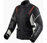 Revit Horizon 3 H2O Giacca tessile moto da donna, nero-rosso, taglia 42 per donne