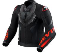 Revit Hyperspeed 3 Air Giacca di pelle da motociclista perforata, nero-rosso, taglia 46 per maschi
