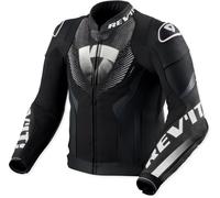 Revit Hyperspeed 3 Air Giacca di pelle da motociclista perforata, nero-bianco, taglia 52 per maschi