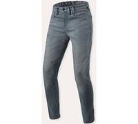 Rev'it Jeans Uomo Revit Carlin Sk Grigio Medio Slavato L30 Extra Accorciato W31