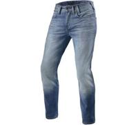 Rev'it Jeans Uomo Revit Piston 2 Sk Blu Medio Slavato L34 Standard W31