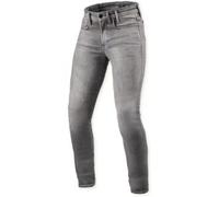 Rev'it Jeans Uomo Revit Piston 3 Skinny Grigio Medio Used L34 Standard W31