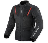 Revit Levante 2 H2O Giacca tessile moto, grigio scuro/nero/rosso, Taglia XL