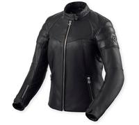 Revit London Giacca in pelle da moto da donna, nero, Taglia 34