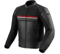 Revit Mile 2, giacca in pelle 46 male Nero/Rosso/Bianco
