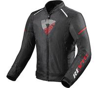 Revit Sprint H20 Giacca tessile moto, nero-rosso, taglia 2XL per maschi