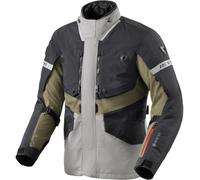 Revit Neptune 3 GTX impermeabile Giacca tessile moto, nero/grigio/verde, Taglia M