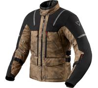 Revit Offtrack 2 H2O Camo, giacca tessile impermeabile M male Nero/Marrone/Beige
