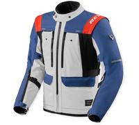 Revit Offtrack 3 H2O Giacca tessile da motocicletta impermeabile, blu/grigio, Taglia L