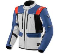 Revit Offtrack 3 H2O Giacca tessile da motocicletta impermeabile, blu/grigio, Taglia M