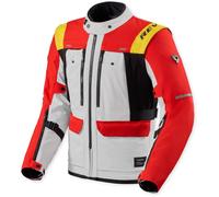 Revit Offtrack 3 H2O Giacca tessile da motocicletta impermeabile, Rosso/Bianco, Taglia M