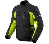 Revit Outback 5 H2O Giacca tessile da motocicletta impermeabile, nero/giallo neon, Taglia M