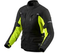 Revit Outback 5 H2O Giacca tessile impermeabile per motociclette, nero-giallo, taglia 38 per donne