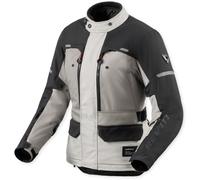 Revit Outback 5 H2O Giacca tessile impermeabile per motociclette, argento/nero, Taglia 36