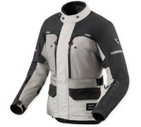 Revit Outback 5 H2O Giacca tessile impermeabile per motociclette, argento/nero, Taglia 46