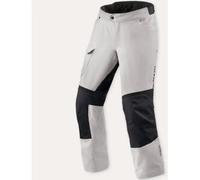 Revit Convergent H2O Pantaloni tessili impermeabili per motociclette, argento/nero, Taglia M corto