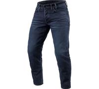 Rev'it Jeans Uomo Revit Ortes TF Blu Scuro Nero Slavato L30 Extra Accorciato W34