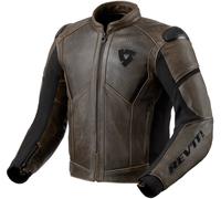 Revit Parallax Giacca di pelle da moto, nero-marrone, taglia 50 per maschi