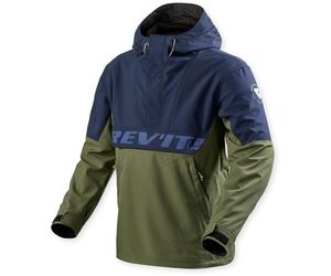 Revit Photon impermeabile Giacca tessile moto, Blu scuro/verde, Taglia S