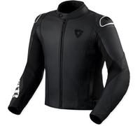 Revit Quadratic Logo Giacca di pelle da motociclista perforata, nero-bianco, taglia 46 per maschi