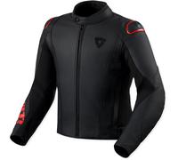 Revit Quadratic, giacca in pelle traforata 50 male Nero/Rosso Fluo