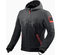 Revit Quantum 2 WB Felpa con cappuccio da moto / Giacca in tessuto, nero/rosso, Taglia L