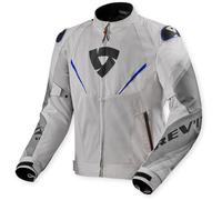 Revit Quantum 3 Air Giacca tessile da moto, Argento/Blu, Taglia XS