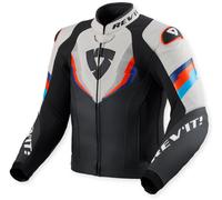 Revit Quantum 3 giacca in pelle da moto traforata, nero/grigio chiaro, Taglia 46