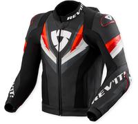 Revit Quantum 3 Pro giacca in pelle da moto traforata, nero-rosso, taglia 54 per maschi