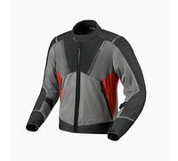 REV'IT! Revit Airwave 4 Giacca tessile da moto, grigio/rosso, 2XL