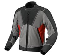 REV'IT! Revit Airwave 4 Giacca tessile da moto, grigio/rosso, 3XL
