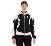 REV'IT! Revit Control Air H2O Impermeabile Giacca Tessile Moto da Donna, Bianco/Nero, 42