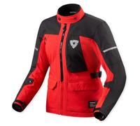 REV'IT! Revit Convergent H2O Giacca Tessile Impermeabile per motociclette, Rosso/Nero, 46