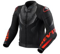Revit Hyperspeed 3 Air, giacca in pelle/tessuto 46 male Nero/Rosso Fluo