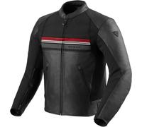 Revit Mile 2 Giacca in pelle da moto, nero/rosso, Taglia 54