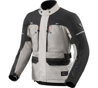 Revit Outback 5 H2O Giacca tessile da motocicletta impermeabile, nero-argento, taglia 3XL per maschi