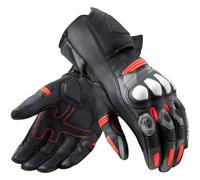 Revit League 2, guanti S male Nero/Rosso Fluo/Grigio
