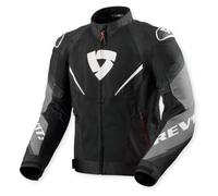 REV'IT! Revit Quantum 3 Air Giacca tessile da moto, nero/bianco, 2XL